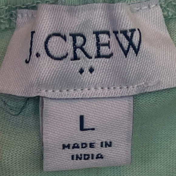 NWT J. Crew Mint Green Tie Back Peasant Boho Top Blouse Back Bow Tie Sz L - Picture 5 of 16